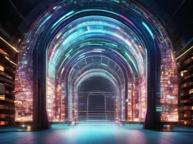 创新之门，科技与艺术的完美融合，图片素材库开启无限可能。