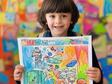 小探索者，一年级科技创新手抄报