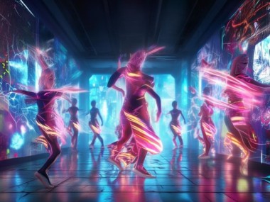 4K科技舞蹈，竖屏 visuals的未来视觉盛宴