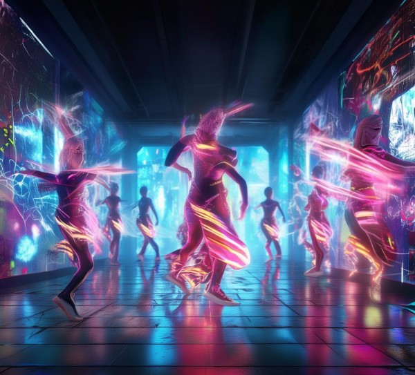 4K科技舞蹈，竖屏 visuals的未来视觉盛宴