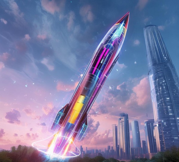 科技与创新的四年级火箭喷射器未来展望，未来科技引领未来。